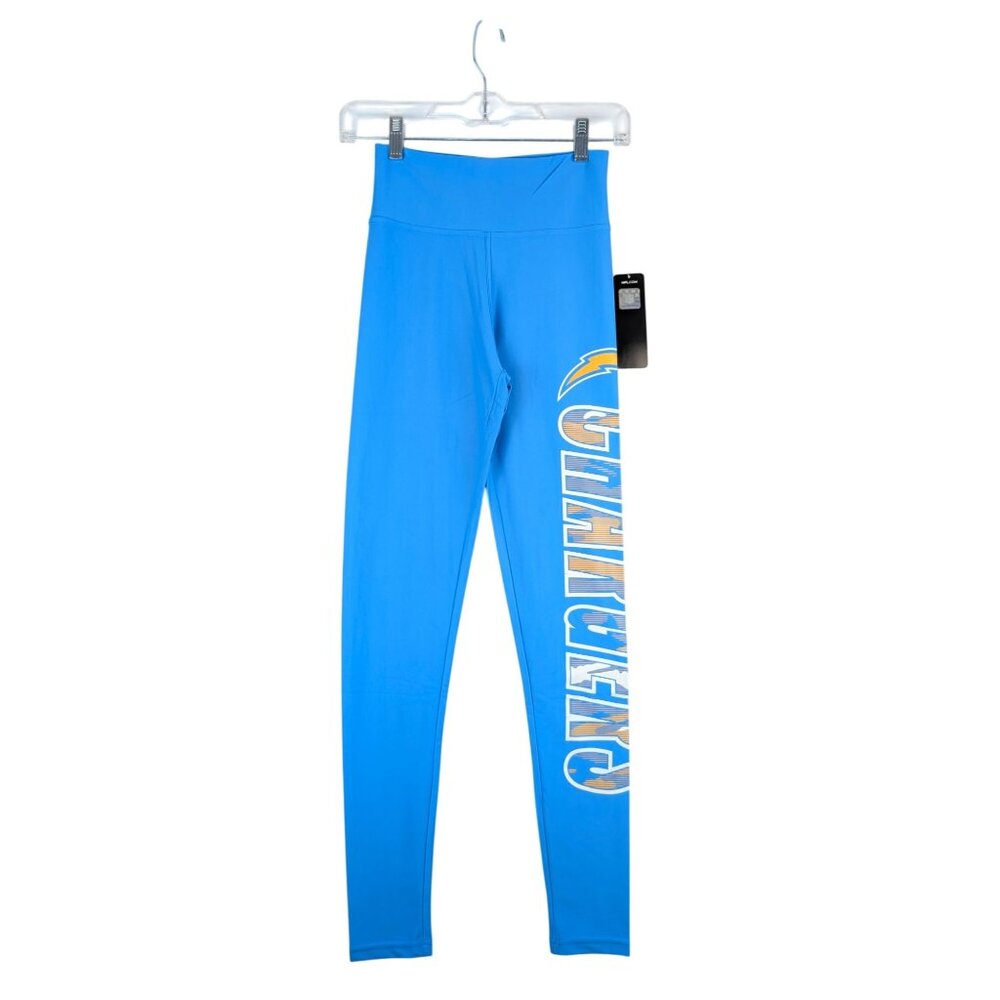 Zubaz NFL Apparel‎ Womens X-Small LA Chargers Spellout Leggings NWT